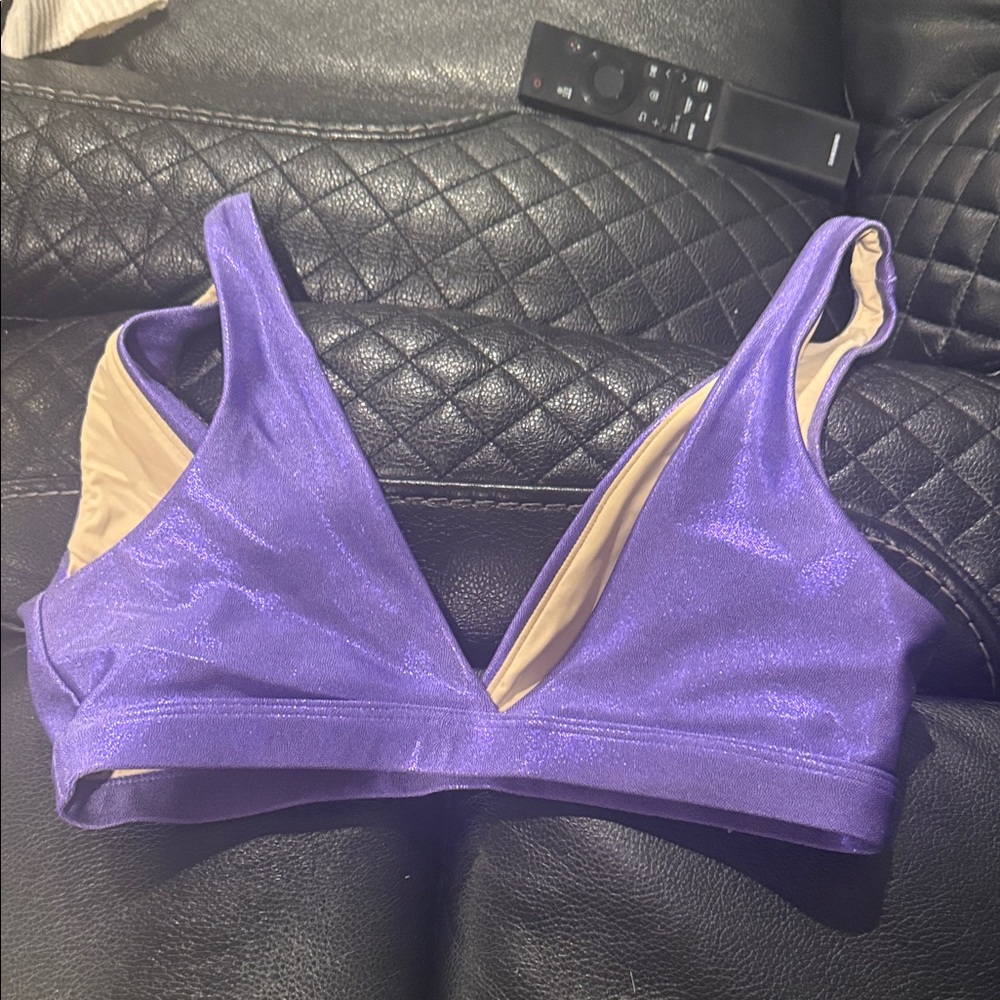 Heroine Sport Shimmering Purple Bralette